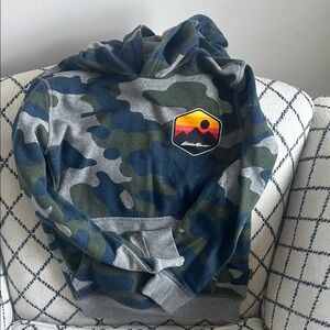 Camo Hoodie with Mountain Patch